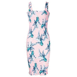 Boho Floral Ruffle Bodycon Dress - Trendy Bee Boutique