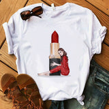 Red Lipstick Tee - Trendy Bee Boutique
