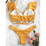 Halter Ruffle Bikini Set - Trendy Bee Boutique