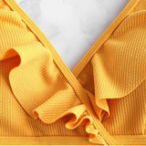 Halter Ruffle Bikini Set - Trendy Bee Boutique